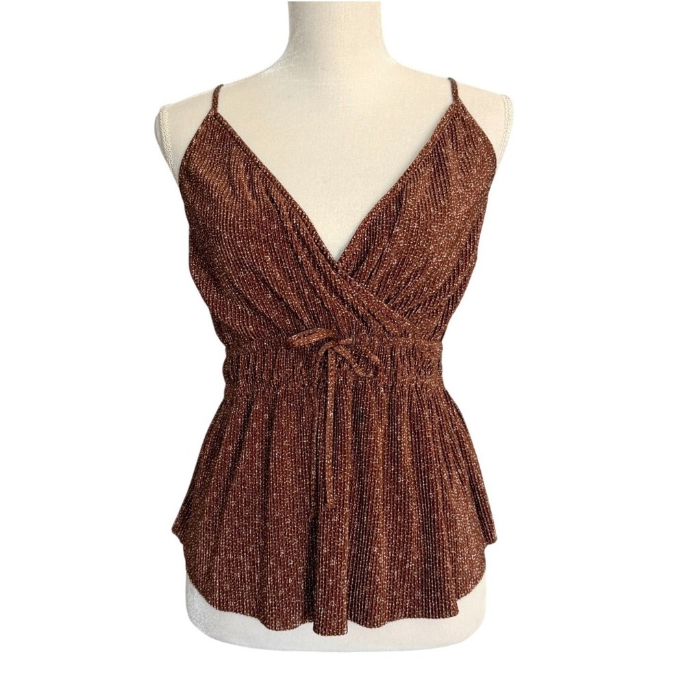 Abercrombie & Fitch M Chocolate Brown Babydoll Cami Top Y2K Fairy Coquette